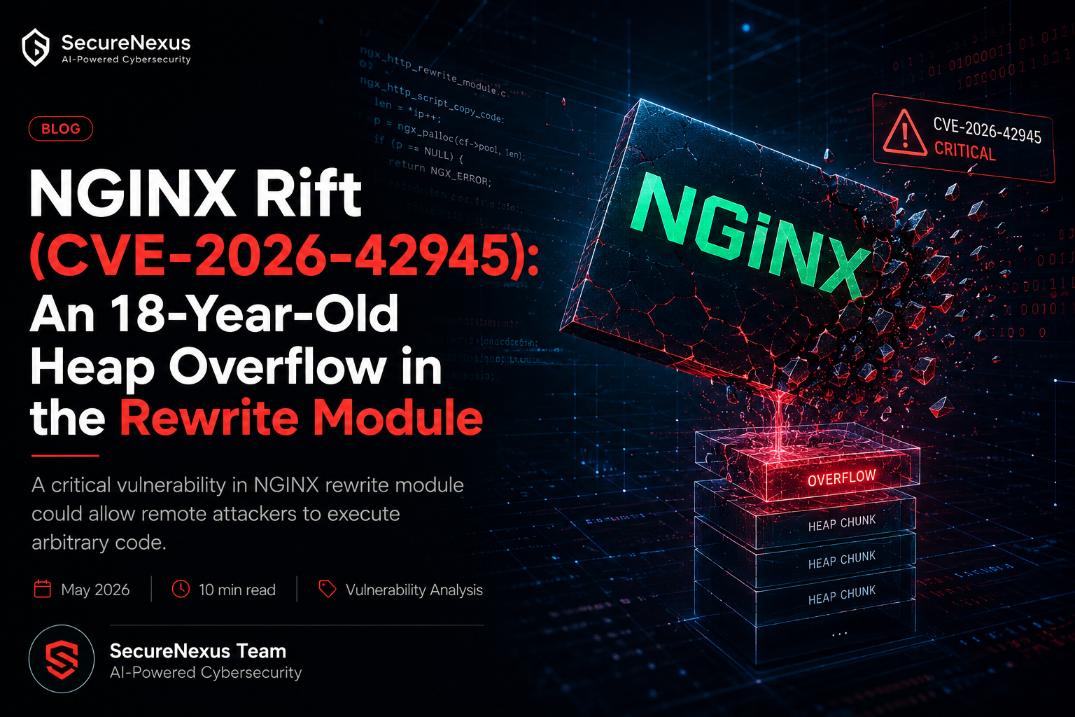 NGINX Rift (CVE-2026-42945): An 18-Year-Old Heap Overflow That Puts a Third of the Internet at Risk
